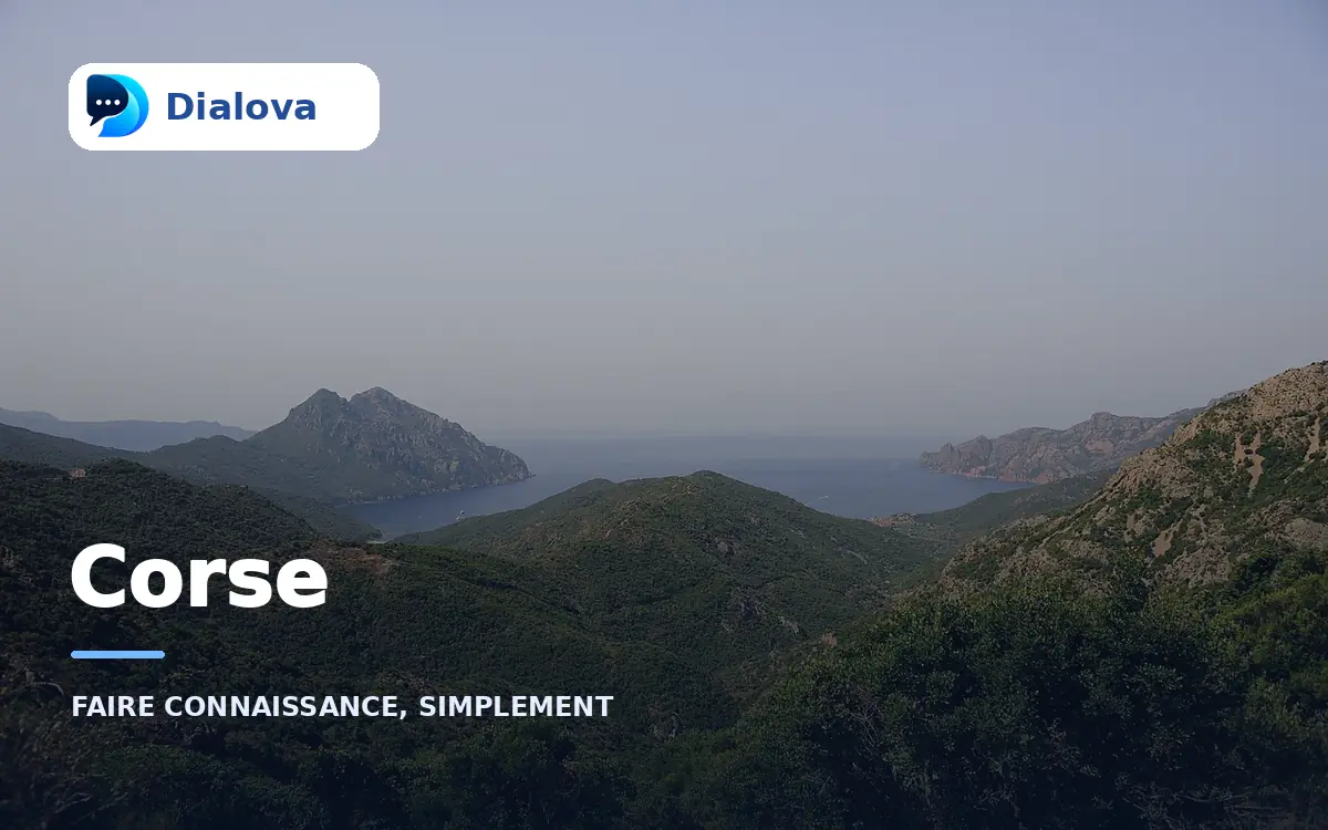 Dialova Corse, sur une vue du littoral corse.